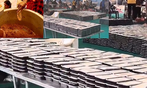 திருச்சியில் திமுக மாநில மாநாட்டில் பங்கேற்பவர்களுக்கு தயாராகும் 'கம கம’ பிரியாணி