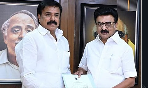 மாநிலங்களவை எம்.பி.யாக தேர்வான எல்.கே.சுதீஷ் முதல்-அமைச்சருடன் சந்திப்பு