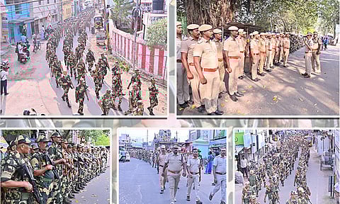 சட்டமன்ற தேர்தல்: நெல்லையில் போலீசார் கொடி அணிவகுப்பு