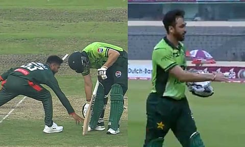பந்தை எடுத்து கொடுக்க முயன்று ரன் அவுட்: கோபத்தில் சீறிய பாகிஸ்தான் வீரர்..நடந்தது என்ன ?