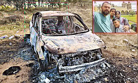 காருக்குள் தீவைத்து தற்கொலை... தாயை கட்டி அணைத்தபடி இருந்த குழந்தைகள் - நெஞ்சை உலுக்கிய சம்பவம்