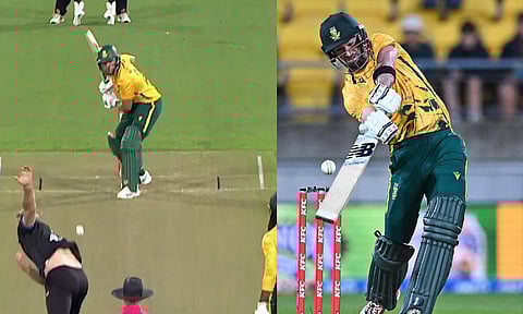 தென் ஆப்பிரிக்காவுக்கு எதிரான 4-வது டி20: நியூசிலாந்துக்கு 165 ரன்கள் இலக்கு