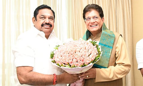 தொகுதி பங்கீடு: மத்திய மந்திரி பியூஷ் கோயல் நாளை சென்னை வருகை