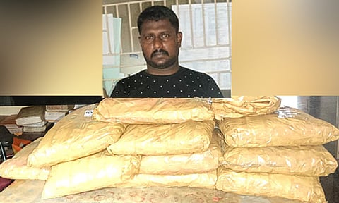கன்னியாகுமரியில் 20 கிலோ கஞ்சா வைத்திருந்தவர் கைது