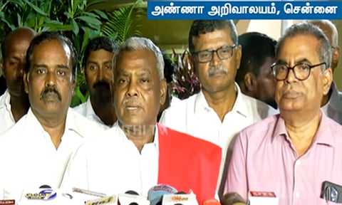 தி.மு.க. கூட்டணியில் குறைந்த தொகுதிகளை ஏற்றுக்கொண்டது ஏன்? - பெ.சண்முகம் பேட்டி