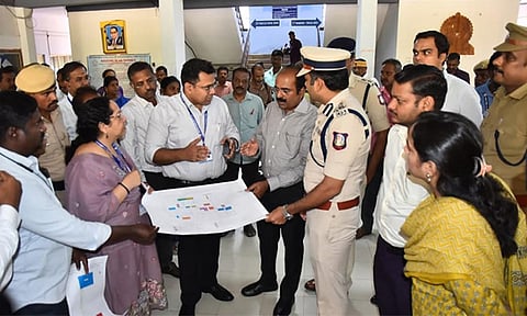 திருநெல்வேலி வாக்கு எண்ணும் மையத்தின் பாதுகாப்பு ஏற்பாடுகள்: பொதுப் பார்வையாளர்கள், கலெக்டர் ஆய்வு