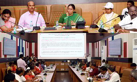 100 சதவீத வாக்குப்பதிவு: சென்னையில் மாற்றுத்திறனாளிகள் பிரதிநிதிகளுடன் தேர்தல் அலுவலர் ஆலோசனை