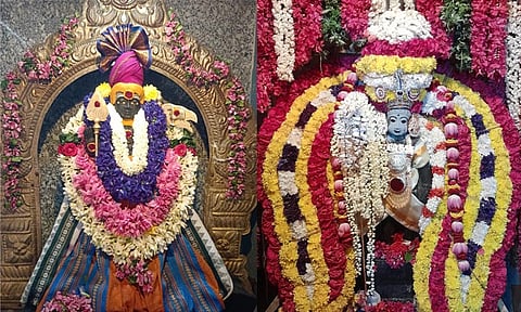 பரமத்திவேலூர் பேட்டை பகவதி அம்மன் கோவிலில் உள்ள முருகப்பெருமான் மற்றும் பொத்தனூர் பச்சைமலை பாலதண்டாயுதபாணி சுவாமி