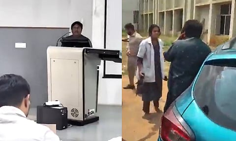 வகுப்பறையில் கல்லூரி மாணவியிடம் காதலை சொன்ன ஆசிரியருக்கு அடி உதை