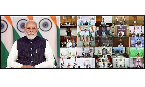 மாநில முதல்-மந்திரிகளுடன் பிரதமர் மோடி ஆலோசனை