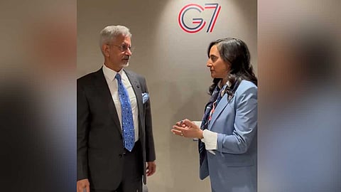 ஜி7 மாநாடு: மேற்கு ஆசிய நெருக்கடி குறித்து ஜெய்சங்கர் - அனிதா ஆனந்த் ஆலோசனை