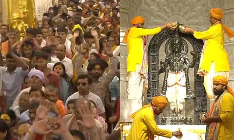 அயோத்தி ராமர் கோவிலில் சிறப்பு அபிஷேகம்