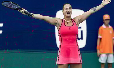 மியாமி ஓபன் டென்னிஸ்: தொடர்ந்து 2-வது முறையாக வெற்றி பெற்று சபலென்கா சாதனை