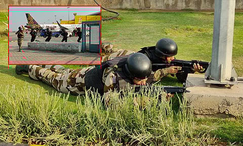 டெல்லி விமான நிலையத்தில் பயங்கரவாத ஒழிப்பு கூட்டுப்பயிற்சி ஒத்திகை