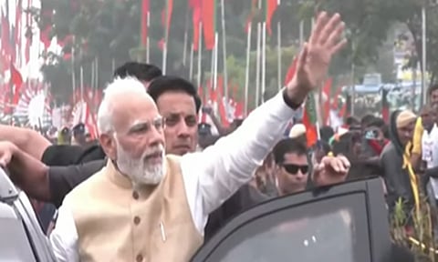 புதுச்சேரியில் இன்று மாலை பிரசாரம்; சென்னை வந்தார் பிரதமர் மோடி