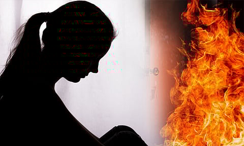 திருவண்ணாமலை கோவில் ராஜகோபுரம் முன்பு சேலையில் தீப்பிடித்து பெண் பக்தர் படுகாயம்