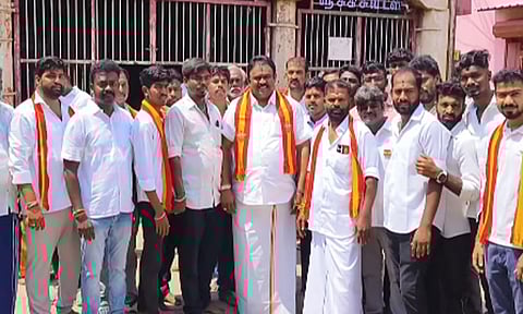 திருநெல்வேலி வேட்பாளர் ஆர்.எஸ்.முருகன் முன்னிலையில் த.வெ.க.வில் இணைந்த மாற்றுக் கட்சி நிர்வாகிகள்