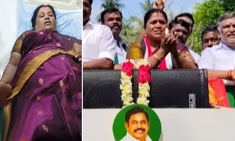 கடும் வெயில் தாக்கம்.. அதிமுக வேட்பாளர் மயங்கி விழுந்ததால் பரபரப்பு.!