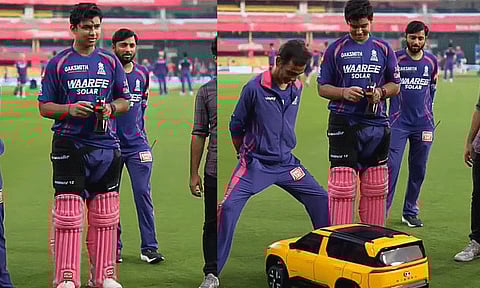 ரிமோட் கார் இயக்கி விளையாடிய சூர்யவன்ஷி.. கலாய்த்த அணி நிர்வாகி