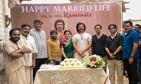 விஜய் தேவரகொண்டா - ராஷ்மிகா தம்பதியை வாழ்த்தி வரவேற்ற “ரணபலி” படக்குழு