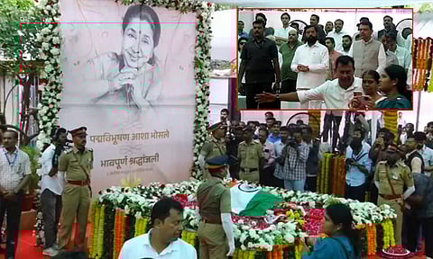 பழம்பெரும் பாடகி ஆஷா போஸ்லேவின் உடல் முழு அரசு மரியாதையுடன் தகனம்