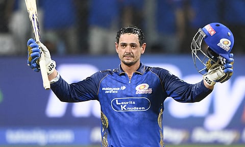 டி காக் அதிரடி சதம்....மும்பை அணி 195 ரன்கள் குவிப்பு