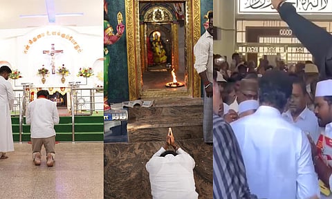 திருச்சியில் மூன்று மத வழிபாட்டுத் தலங்களில் த.வெ.க. தலைவர் விஜய் பிரார்த்தனை