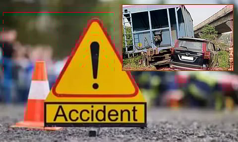 ஜார்க்கண்டில் கார் மீது மோதிய சரக்கு ரெயில் தடம் புரண்டு விபத்து!