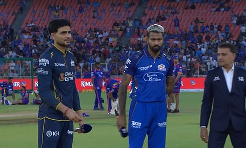 ஐபிஎல் கிரிக்கெட்: மும்பைக்கு எதிராக டாஸ் வென்ற குஜராத் அணி பந்துவீச்சு தேர்வு