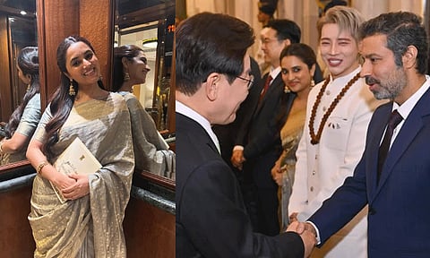 ஜனாதிபதி மாளிகையில் நடைபெற்ற விருந்து நிகழ்ச்சியில் பங்கேற்ற நடிகை பிரியங்கா மோகன்