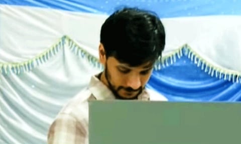 ஸ்டெல்லா மேரிஸில் உள்ள வாக்குச்சாவடியில் வாக்களித்தார் நடிகர் கவுதம் கார்த்திக்