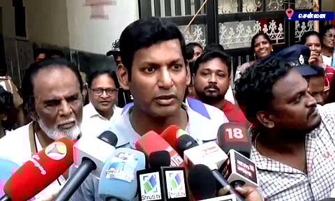 ‘இதனால்தான் நடிகர்கள் அரசியலுக்கு வருகிறார்கள்...’ - விஷால் பேட்டி
