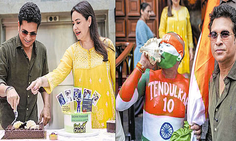 ரசிகர்களுடன் 53-வது பிறந்த நாளை கொண்டாடிய தெண்டுல்கர்