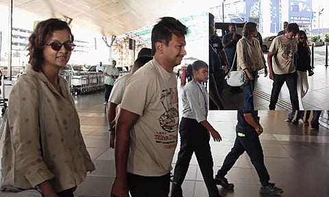 மனைவி, மகளுடன் துபாய் புறப்பட்ட உதயநிதி ஸ்டாலின்