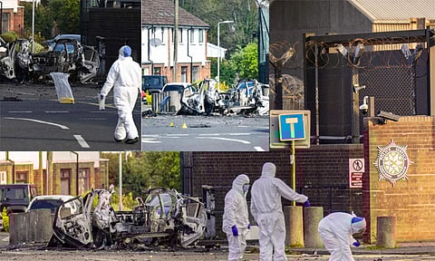 இங்கிலாந்து: போலீஸ் நிலையம் அருகே கார் குண்டு வெடிப்பு