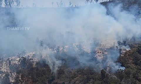 நீலகிரியில் 10 நாட்களாக பரவி வரும் காட்டுத்தீ - 5,000 ஏக்கர் வனப்பகுதி சேதம்