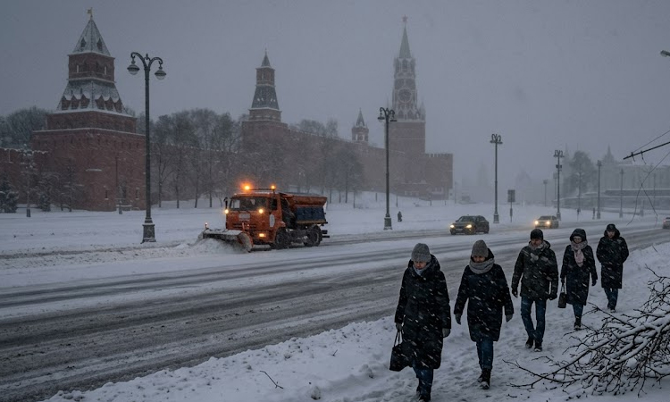 146 ஆண்டுகளுக்குப் பின்... மாஸ்கோவை உலுக்கிய பனிப்புயல்