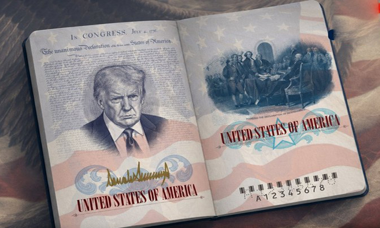அமெரிக்காவின் பாஸ்போர்ட்டுகளில் இடம்பெறும் டிரம்ப்பின் புகைப்படம்