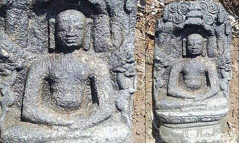 முதுகுளத்தூர் அருகே ஆயிரம் ஆண்டுகள் பழமையான மகாவீரர் சிற்பம் கண்டெடுப்பு