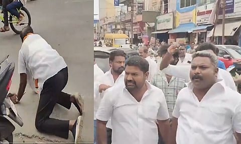 மயிலாடுதுறையில் பரபரப்பு: கவர்னருக்கு எதிராக போராட்டம்...காங்கிரஸ் - திமுக மோதல்