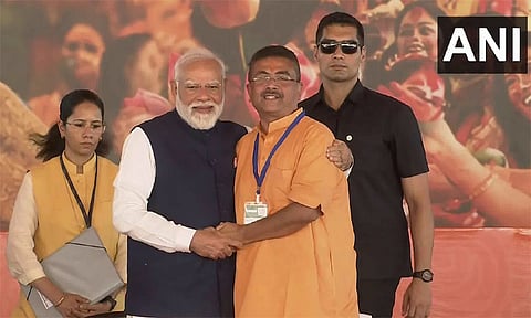 மேற்கு வங்காள முதல்-மந்திரியாக பதவியேற்றார் சுவேந்து அதிகாரி: பிரதமர் மோடி, அமித் ஷா பங்கேற்பு