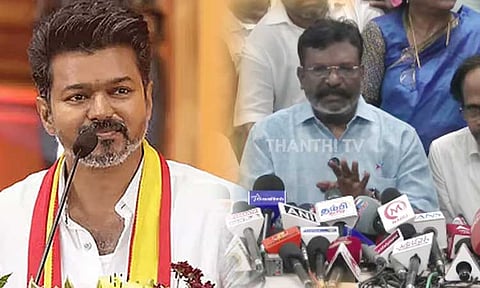 த.வெ.க.வுக்கு ஆதரவு வழங்கியது ஏன்? - வி.சி.க. தலைவர் திருமாவளவன் பேட்டி