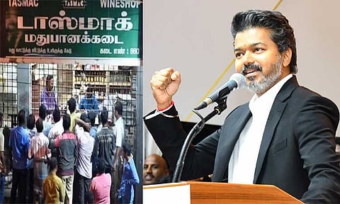 தமிழகத்தில் 717 டாஸ்மாக் கடைகளை மூட முதல்-அமைச்சர் விஜய் உத்தரவு