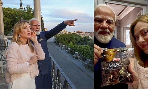 மெலோனிக்கு இனிப்பான பரிசளித்த பிரதமர் மோடி; வைரலான வீடியோ