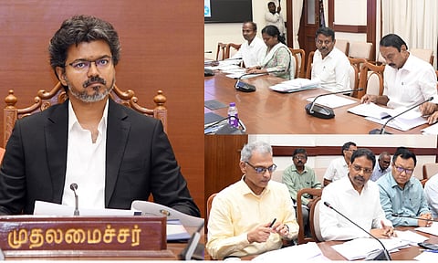 நீர்நிலைகளில் வண்டல் மண் எடுத்துச்செல்ல அனுமதி: முதல்-அமைச்சர் விஜய் தலைமையில் ஆய்வுக் கூட்டம்