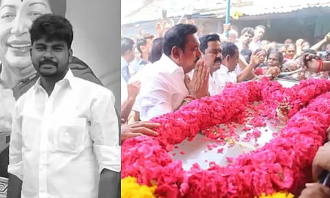அதிமுக நிர்வாகி தற்கொலை; எடப்பாடி பழனிசாமி ரூ. 55 லட்சம் இழப்பீடு