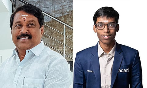 தமிழக பா.ஜ.க. தலைவர் நயினார் நாகேந்திரன்,பிரக்ஞானந்தா