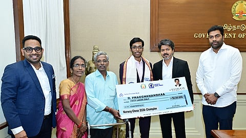 நார்வே செஸ்ஸில் வரலாறு படைத்த பிரக்ஞானந்தா... ரூ.50 லட்சம் ஊக்கத்தொகை வழங்கிய தமிழக அரசு