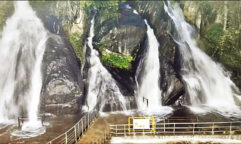 குற்றாலம் அருவிகளில் சுற்றுலா பயணிகள் குளிக்க தடை