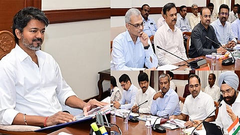 25 மாநகராட்சிகளிலும் 24 மணி நேரமும் தடையற்ற குடிநீர் - அதிகாரிகளுக்கு முதல்-அமைச்சர் விஜய் அறிவுறுத்தல்